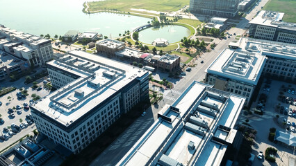 Dallas North Lake parks, trails, live entertainment area at thriving suburban well-planned...