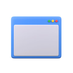 Internet browser isolated 3d render icon illustration
