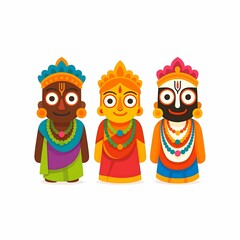 Lord Jagannath Character Illustration Hindu Festival Rath Yatra Image
