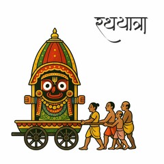 Rath Yatra Jagannath Hindu Festival Creative Greeting Image