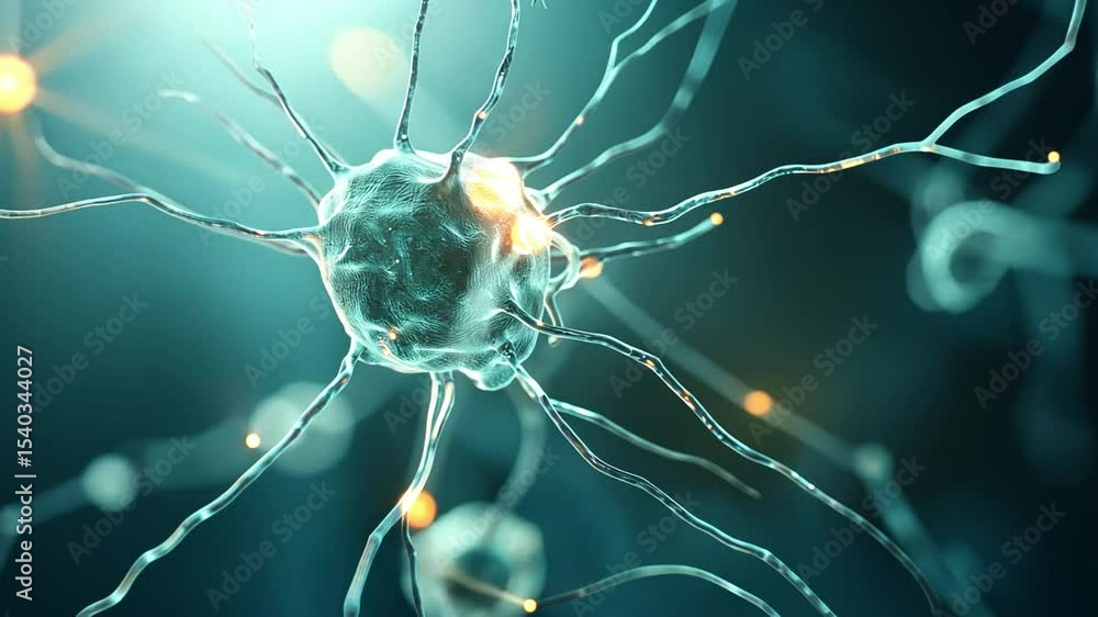 Poster Neural Network: A vibrant depiction of a neural network, showcasing intricate connections and the complex beauty of neurological function, with a mesmerizing glow.