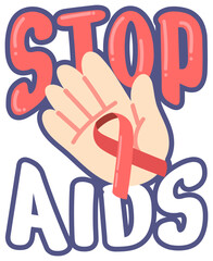 Stop AIDS Awareness Campaign Illustration