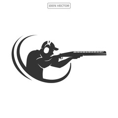 Trap shooting logo design vector illustration © Locho99