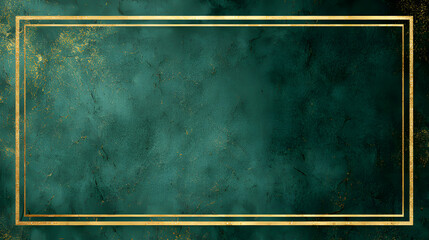 Dark Emerald Green with Thin Gold Border and Open Text Area presents rich,luxurious background perfect for premium branding.The deep emerald tone evokes elegance and sophistication,while the fine gold