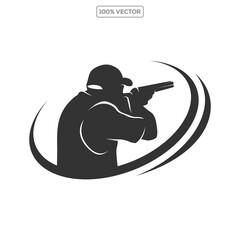Trap shooting logo design vector illustration element © Locho99