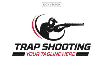 Trap shooting logo design vector illustration icon © Locho99