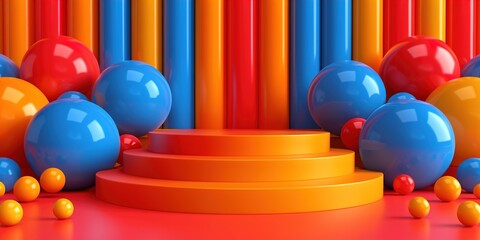 colorful balloons on a white background