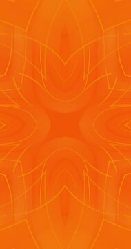 4k animated orange abstract mandala flower background. Second chakra logo place backdrop illustration. Svadhisthana symbol circle frame. Chakras design. Yoga class banner Energy light Meditation loop