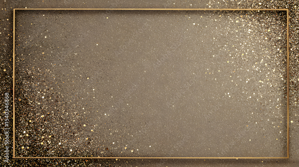 Fototapete subtle glitter on warm taupe background with framed message area brings touch quiet luxury gentle ch