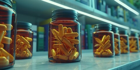 glass jars with spices