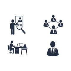 Work and job search vector icons