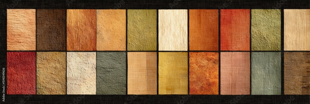 Aufkleber textured chart featuring warm fall palette with a retro style and grainy finish