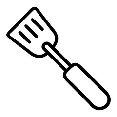 Modern spatula black vector symbol illustration transparency ready