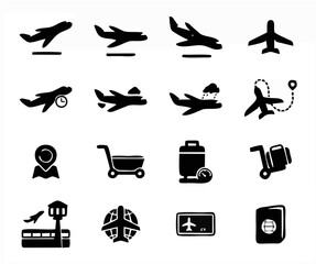 Simple Set of airport airplan...