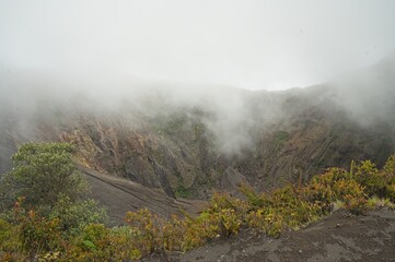 crater of the volcano Irazu in Costa Rica