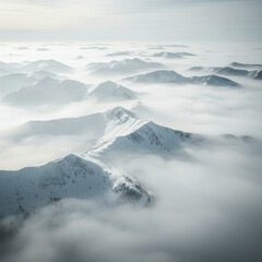 snow covered mountains