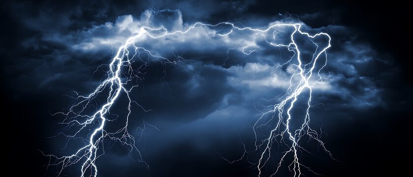 Stormy sky with lightning