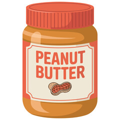 Peanut butter healthy spread vector isolated white background