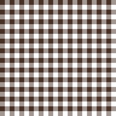 Dark brown gingham seamless pattern with dark checkered grid