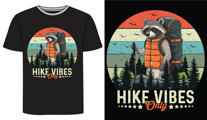 Hike Vibes Only _ Ventage T Shirt Design Vector