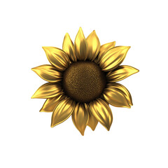 Fototapeta premium Golden Sunflower Luxury Floral Design Element