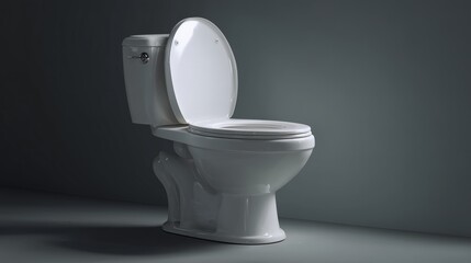 clean white toilet bowl with minimal design and centered composition
