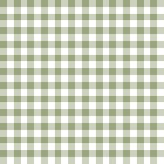 Dusty herb green gingham seamless pattern with classic square check design
