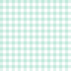 Mint gingham seamless pattern with repeating square check design