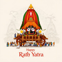 Lord Jagannath Rath Yatra festival Odisha puri India Traditional culture background
