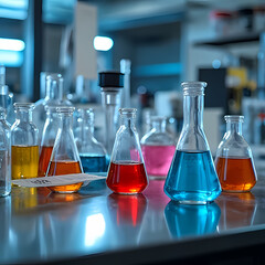 Chemical Solution in a Scientific Lab

