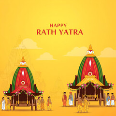 Lord Jagannath Rath Yatra festival Odisha puri India Traditional culture background