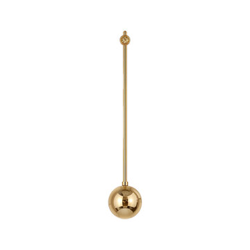 Golden pendulum bob, interior decoration, isolated on transparent background
