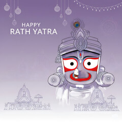 Lord Jagannath Rath Yatra festival Odisha puri India Traditional culture background