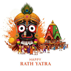 Lord Jagannath Rath Yatra festival Odisha puri India Traditional culture background