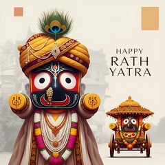 Lord Jagannath Rath Yatra festival Odisha puri India Traditional culture background