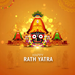 Lord Jagannath Rath Yatra festival Odisha puri India Traditional culture background