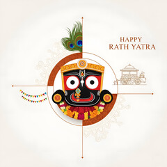 Lord Jagannath Rath Yatra festival Odisha puri India Traditional culture background
