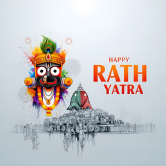 Lord Jagannath Rath Yatra festival Odisha puri India Traditional culture background
