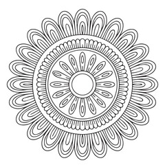 Intricate Mandala Design Perfect for Coloring Books Adult Coloring Pages Art Therapy Relaxation