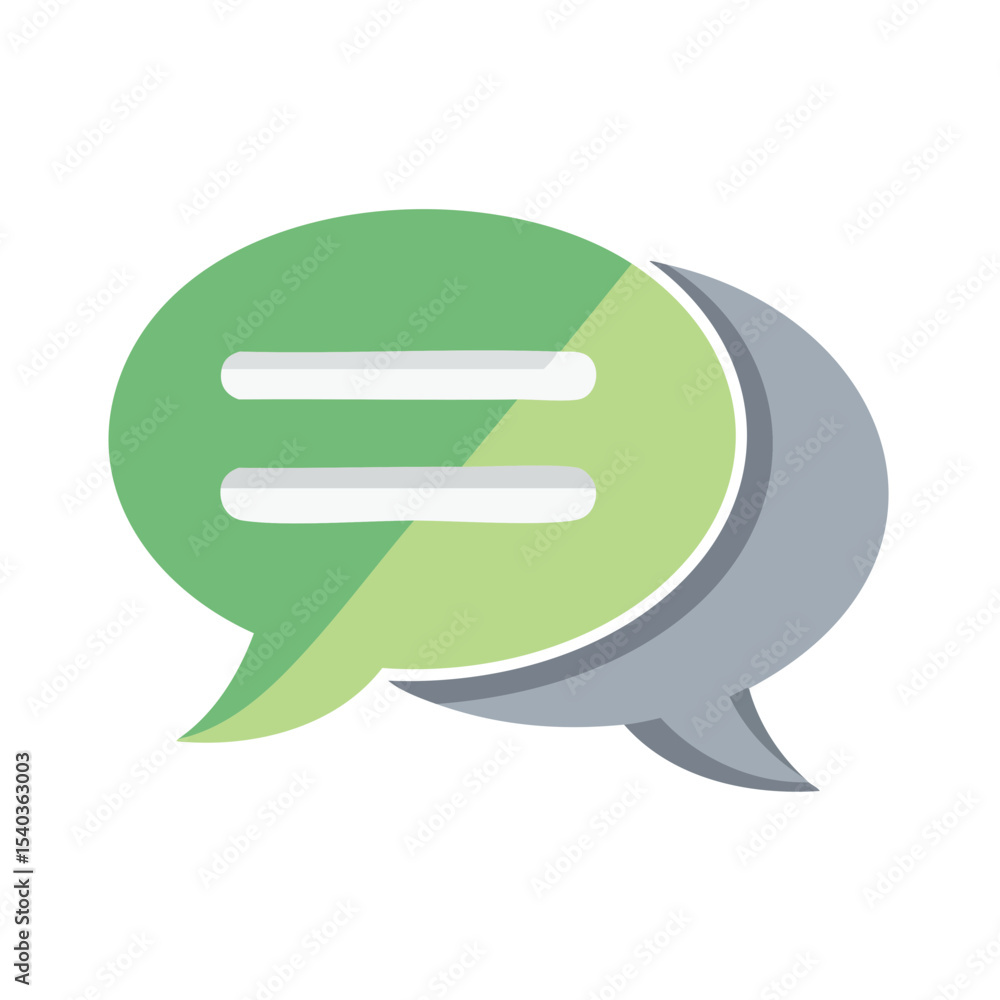 Poster communication concept with overlapping speech bubbles illustrating dialogue and conversation for dig