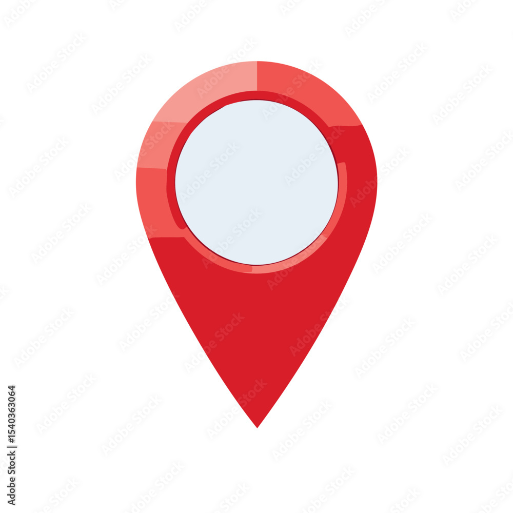Poster red map pointer illustration location pin icon for travel navigation and destination services agains