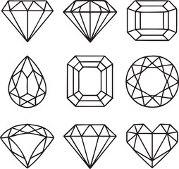 Set of diamonds
