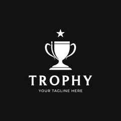 Creative and unique trophy Logo template design. Trophy logo for sport tournament championship