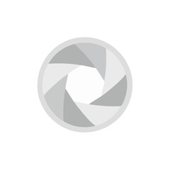 Camera aperture graphic icon illustration vector style Photography equipment lens diaphragm photo symbol shape