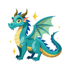 Obraz premium Magic book dragon
