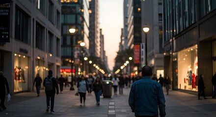 Movimiento de la multitud enérgica en movimiento rápido, el movimiento borrosó a las personas que caminaban con una larga exposición, borrón de velocidad de movimiento.