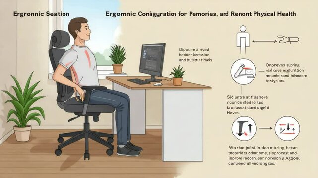 Tips for creating an ergonomic workspace for better posture and health while working at a computer