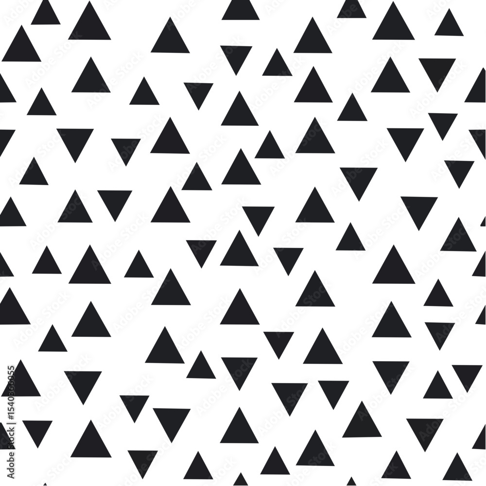 Aufkleber modern abstract seamless pattern with black triangles on a dark background trendy geometric vector d