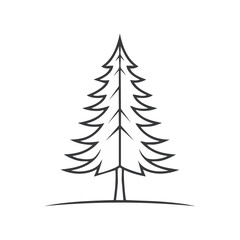 Fototapeta premium White Christmas Tree Isolated on Black Background for Holiday Greetings and Festive Decorations