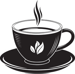 A steaming cup of tea on a saucer